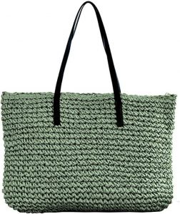 Chikencall Women's Straw Tote Bag Beach Bag Summer Beach Crochet Shoulder Bags Handbag