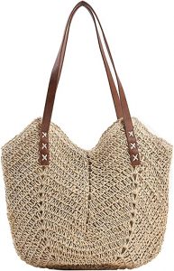 Straw Shoulder Bag for Women