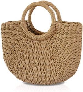 NICOLE&DORIS Handbag New Women Summer Beach Bag Handle Bag Rattan Straw Bag Woven Handbag for Lady