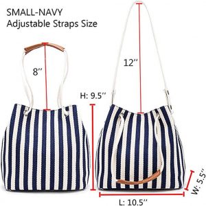 Womens Canvas Summer Tote Bags Small Medium Beach Bag Shoulder Bag Daily Working Handbag